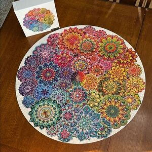 Vibrant Mandala Circular Floral 1000 Piece Jigsaw Puzzle